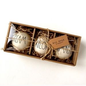 COPY - NWT HTF Rae Dunn DREAM EXPLORE IMAGINE Ornaments